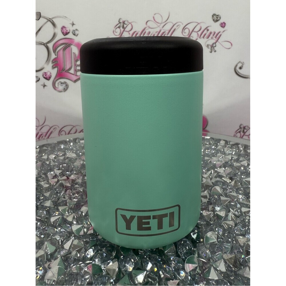 Yeti can holder Mint blue Green Rambler Colster Can Insulator Black Lid 355ML